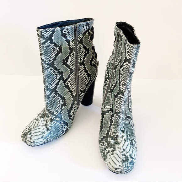missguided snake print boots